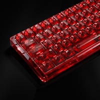 [PC Light Pink Transparent Keycaps] Cross-border Bestseller Translucent Mechanical Keyboard Keycaps English Japanese Russian