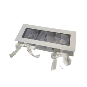 กล่องของขวัญดอกไม้ตัวอักษร DAD หลากสี กล่องจัดดอกไม้วันพ่อพร้อมหน้าต่างใส - Product Image 3