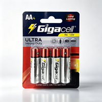 Pile AA double ultra résistante, taille AA 1,5 V, pile au carbone-zinc R6 UM3