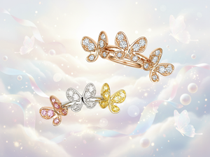 Anillo Abierto de Oro Blanco de 18K con Incrustaciones de Diamantes en Forma de Mariposa, Joyería de Lujo para Mujer - Product Image 6
