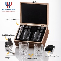 Ensemble cadeau de verres à whisky en cristal transparent faits à la main avec accessoires de bar pour anniversaire et retraite, pour occasions et cadeaux