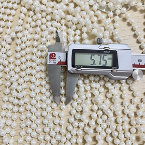 Rideaux de perles en résine plastique blanc cassé pour décorations de plafond de mariage - Product Image 3