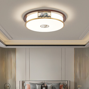 Chinese Style <b>Ceiling</b> <b>Light</b> Led Square Modern Living Room Bedroom Lamp With Wood Frame And Decorative Panels - Product Image 3
