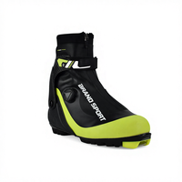 Raquettes à neige en cuir BS - Chaussures d'hiver imperméables complètement imperméables pour le ski, bottes de ski pour adultes
