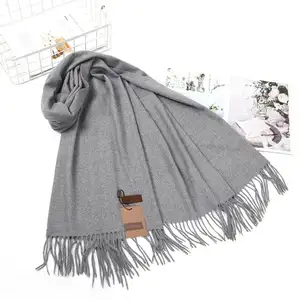 Модный Зимний Теплый Женский простой шарф из пашмины на заказ