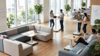Bureau de conférence électrique réglable en hauteur GREATWAY, moderne, en métal, à une seule jambe, pour position assise ou debout
