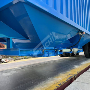 Feichi 3 Axle Grain Cart Remolque Cacahuete Trigo Cereales Transporte Tolva Bottom Grain Trailer - Product Image 4