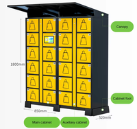 Casier de stockage en libre-service, casier modulaire, service de stockage de bagages pour quartiers commerciaux