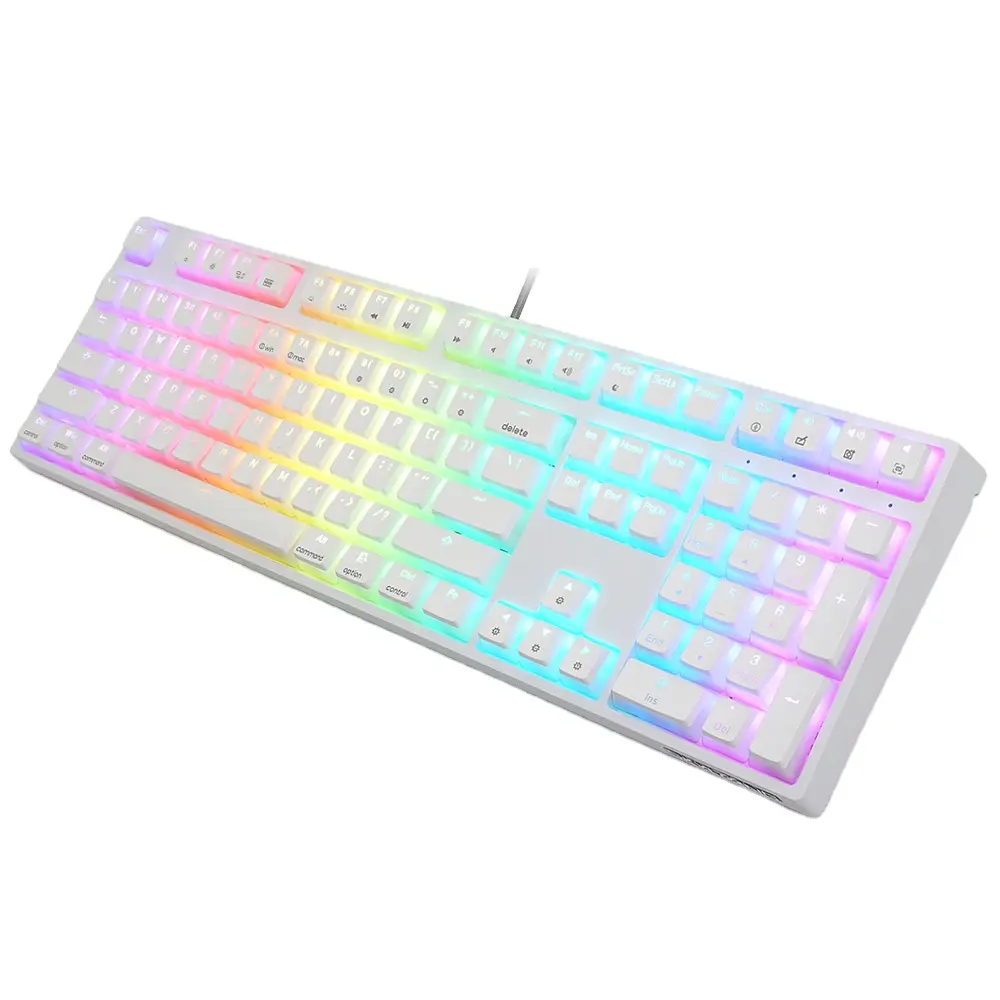 Skyloong newest launch GK108 SK108 standard full size 108 keys pudding keycaps gateron optical switch gaming mechanical keyboard