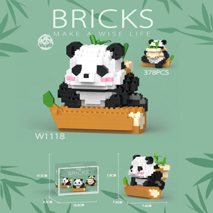 Modello di <span class=keywords><strong>Panda</strong></span> fai da te Puzzle per bambini Set di blocchi di plastica fai da te - Product Image 6