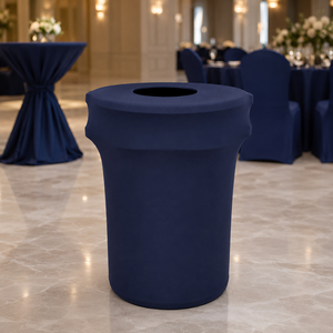 Reusable Stretch Trash <b>Bin</b> Cover Custom Fabric Garbage Can Cover for Hotel Service Areas and Bulk Projects - Product Image 1