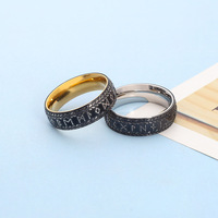 Nouvelle conception, bague en acier inoxydable de style nordique rétro, bague viking avec runes, amulette viking en acier inoxydable pour homme, bijoux de mode, cadeau