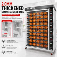 Four à rôtir au gaz commercial pour poulet, machine à rôtir en acier inoxydable, 6 broches, grill automatique rotatif pour volailles