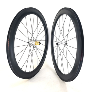 Set di Ruote in Carbonio Tubeless Clincher 700C con Freno a Cerchio, Larghezza 26mm, Profondità 35/38/40/45/50/55/60mm, Tubolare 20/24 Fori, Ratchet 36T Shimano 11s - Product Image 5