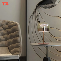 Lampe de bureau LED de luxe nordique avec corps en fer et verre flexible, abat-jour en dôme de style européen moderne et postmoderne, éclairage domestique pour chambres à coucher