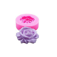 Rosen-Pfingstrosen Chinesische Rosen 6-teilige Umweltfreundliche Hitzebeständige Fondant Polymer Clay Kuchen 3D Multi-Blumen Silikon Kerzenformen