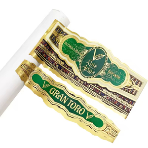 Cigar Bands Label Waterproof Customized <b>Logo</b> Cigar Packaging Adhesive <b>Sticker</b> Customizable - Product Image 6