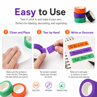 Cinta Adhesiva Decorativa Washi Personalizada al por Mayor para Manualidades y Embalaje de Regalos