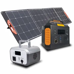 Grande capacidade de alimentação portátil ao ar livre, energia solar geradores contêiner bateria potável estação de energia