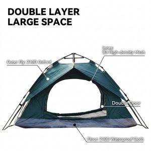 Carpa de Camping Plegable Automática Impermeable de Doble Capa Oxford 210D Personalizable Ultraligera para Viajes Familiares, Playa y Aire Libre - Product Image 3