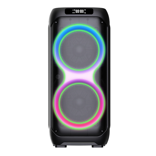 Double 10 Inch High Power Super Bass Party Speaker RGB LED Light Wireless Rechargeable Portable Speaker