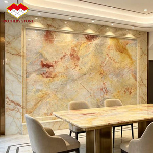 Piani Cucina in Quarzite Naturale Opera Fantastico, Lastre di Marmo <span class=keywords><strong>Brescia</strong></span> Lucidate Multicolore per Rivestimenti Murali di Ville e Hotel - Product Image 2