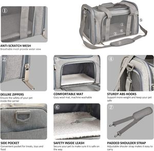 <b>Pet</b> <b>Carrier</b> Bag Hot Sale High Quality Durable Expandable Airline Approved Cat Bag <b>Pet</b> Cages <b>Carrier</b> for Travel - Product Image 3