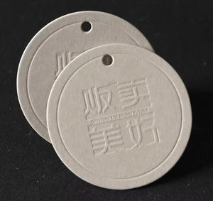 Embossed Custom Swing <b>Tags</b> White Pure Paper Clothing <b>Tag</b> Labels for Garments Hang <b>Tags</b> for Shoes & Bags Printed Stock - Product Image 2