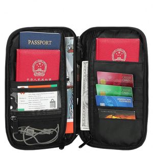 Portefeuille de voyage personnalisé avec logo, nouveau produit d'usine BSCI, organiseur de documents familiaux, sac de rangement de voyage. - Product Image 1