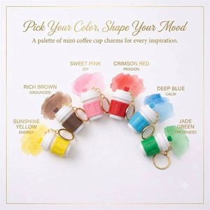 Porte-clés anti-stress imprimé en 3D en forme de tasse à café cœur, jouet sensoriel mignon en PLA écologique, à pression, pour cadeau - Product Image 3