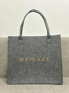 Bolsas de compras plegables ecológicas de fieltro con etiqueta privada - Product Image 2