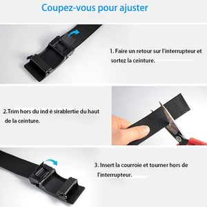 Personalizado Men's White Casual <span class=keywords><strong>Elastic</strong></span> Golf Nylon Ratchet Belt - Product Image 6