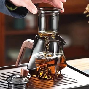 MSH sıcak satış 500ml şeffaf ev isıya dayanıklı çaydanlık 4 fincan setleri ile uzun borosilikat cam çiçek çaydanlık - Product Image 4