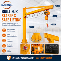 Palans électriques Rayvanbo de haute qualité, 500 kg, 1 tonne, 3 tonnes, 5 tonnes, 10 tonnes, contrôlés par PLC, avec télécommande, grue à flèche de levage pour atelier métallique