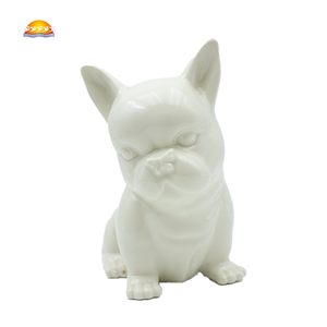 Personalizável Bulldog francês Cerâmica Urna <span class=keywords><strong>Pet</strong></span> Branco Estilo Europeu & Americano com Pata Imprimir Design Opção Urna Memorial - Product Image 1