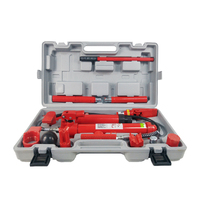 Kit de levage hydraulique portable 4 tonnes avec vérin et tuyau d'huile, pour réparation de carrosserie automobile, avec mallette de rangement