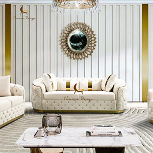 Meubles de salon, ensemble de canapés en cuir moderne, canapé de luxe moderne, canapé contemporain <span class=keywords><strong>Gary</strong></span>, canapé avec structure en métal - Product Image 2
