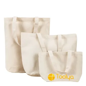 Cotton Canvas Shopping bag sublimation custom tote bag blank