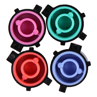 Nouvel ensemble de boutons en plastique ABXY (4 pièces) pour manette PS4 – Pièce de rechange noire pour accessoire de jeu PS4