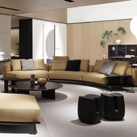 Table d'appoint Voxhome en panneau de fibres à densité moyenne, design italien créatif, meuble domestique irrégulier et original