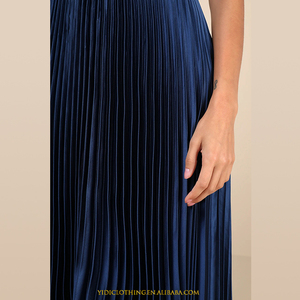 Tubino personalizzato senza spalline per donne che dimagrisce il Design su misura tinta in tinta tinta con tecnica Casual lungo fino al pavimento per riunioni di festa - Product Image 4