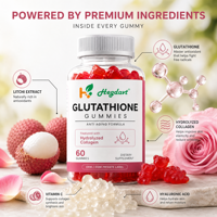 Gummies de Glutathion et Collagène Véganes OEM/ODM, L-Glutathion à Base Végétale, Marque Privée, Vente en Gros, Complément Alimentaire de Soin de Beauté