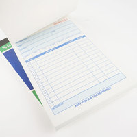 Logo personnalisé Carnets de reçus de bons de commande autocopiants Carnet de factures imprimé