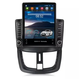 特斯拉安卓10 IPS DSP 4 + 64GB汽车视频标致207 2006-2015汽车安卓播放器Carplay RDS汽车导航