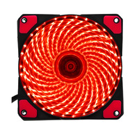 Ventilateur de refroidissement par eau pour ordinateur de 12 cm avec éclairage LED multicolore (33 lumières) pour châssis