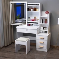 Nouvelle Arrivée Meuble de Rangement Latéral Portable Vintage Coiffeuse Intelligente en Marbre avec Miroir pour Chambre à Coucher