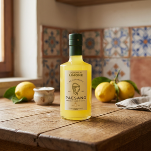 Best Italian <b>Limoncello</b> Lemon <b>Liqueur</b> Paesano Handcrafted 250ml Glass Bottle High Fruit Content 25% Alcohol Yellow Sicilian - Product Image 3