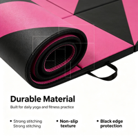 Tapis de gymnastique pliable en mousse épaisse pour yoga et acrobaties, portable pour l'entraînement de danse et le fitness à domicile