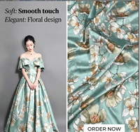 Tissu pour vêtements, tissu en polyester, satin en polyester, tissu jacquard à impression personnalisée pour pyjama femme