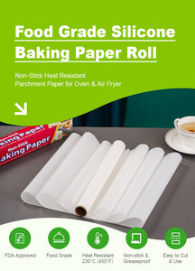 Feuilles de papier parchemin enduit double face antiadhésif bon marché 100% pâte de bois vierge 40gsm pour biscuits pain blanc ou nature - Product Image 5